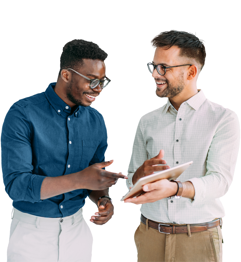 Agent helping a customer